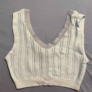 Pastel-Blue Cropped Tank-Top